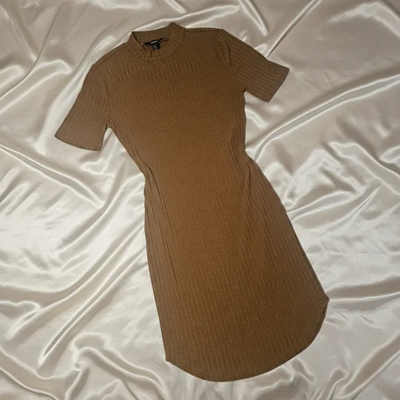 Forever 21 Caramel Tan Ribbed Bodycon Dress - Picture 2 of 5